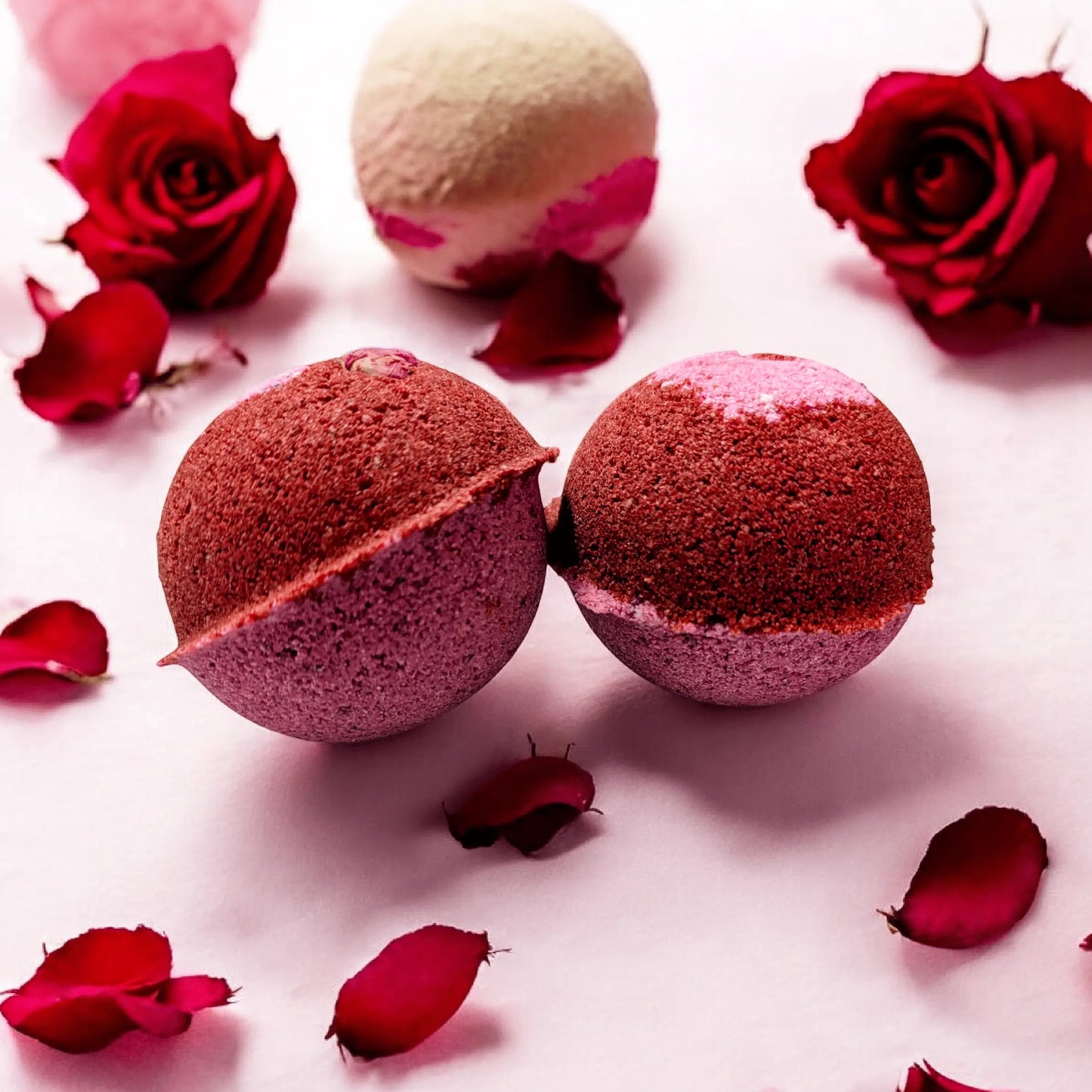 Raspberry Rose Romance - Bath Bomb - Bombshell Cosmetics