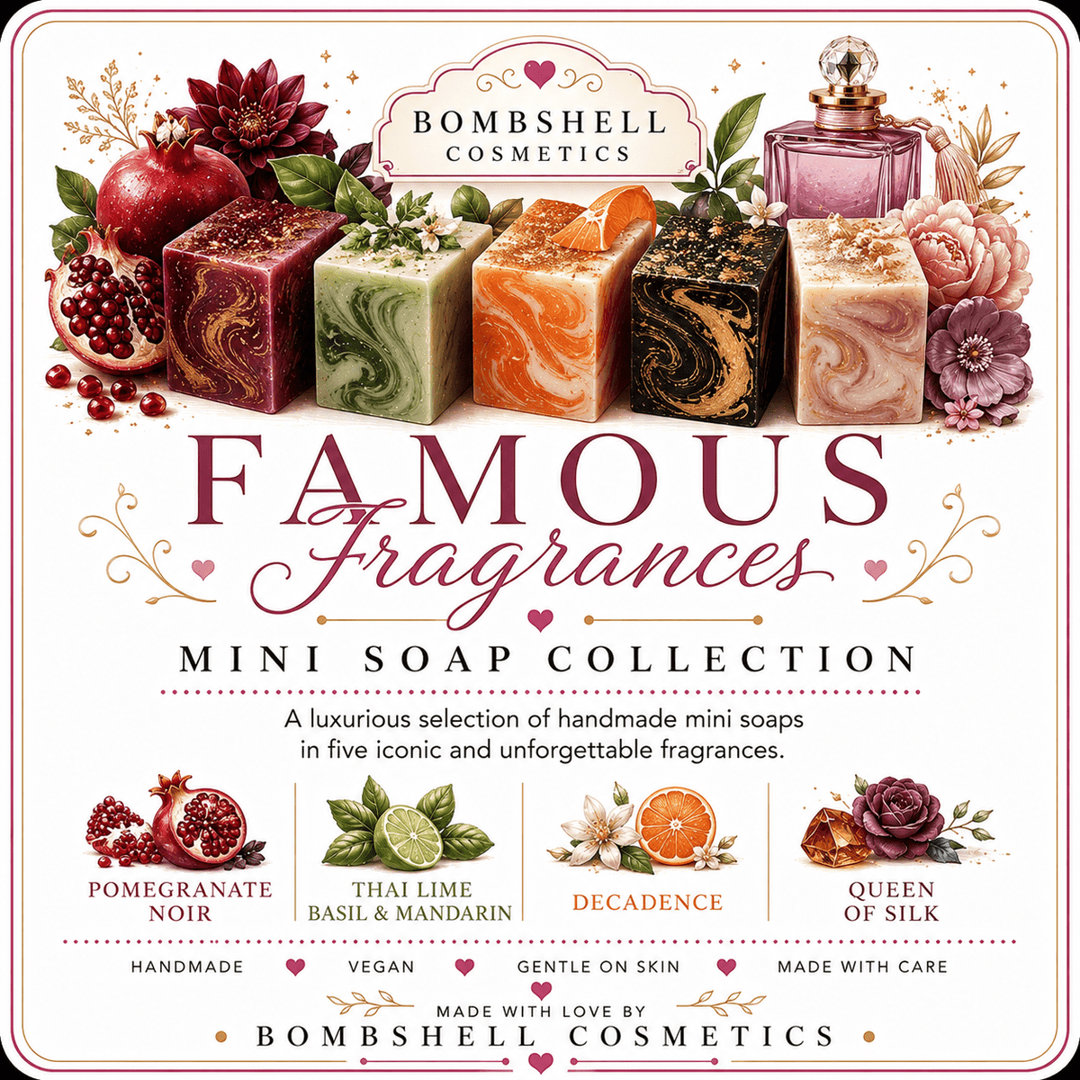 Mini Soap Gift Collection - Famous Fragrances - Bombshell Cosmetics