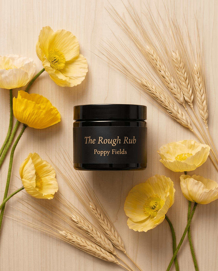 The Rough Rub Body Scrub - Poppy Fields - Bombshell Cosmetics