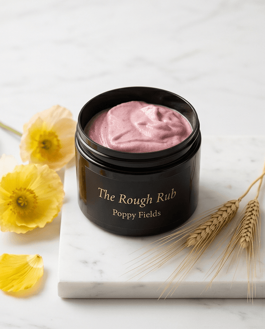 The Rough Rub Body Scrub - Poppy Fields - Bombshell Cosmetics