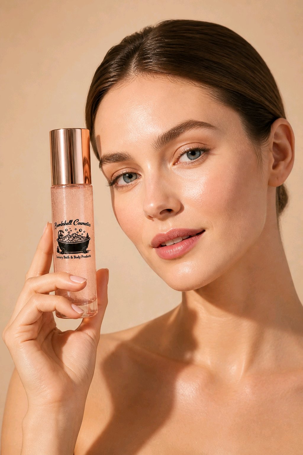Rose & Cucumber Cooling Eye Serum | Hydrating Roller Ball Eye Serum Bombshell Cosmetics