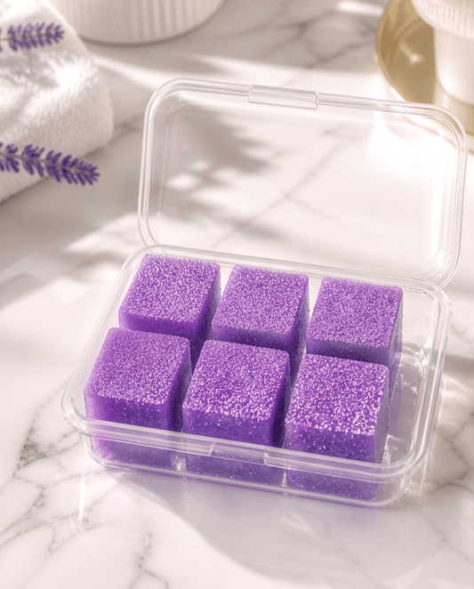 Bubble Jelly Cubes – A Squishy Bubble Bath Treat - Parma Violet - Bombshell Cosmetics