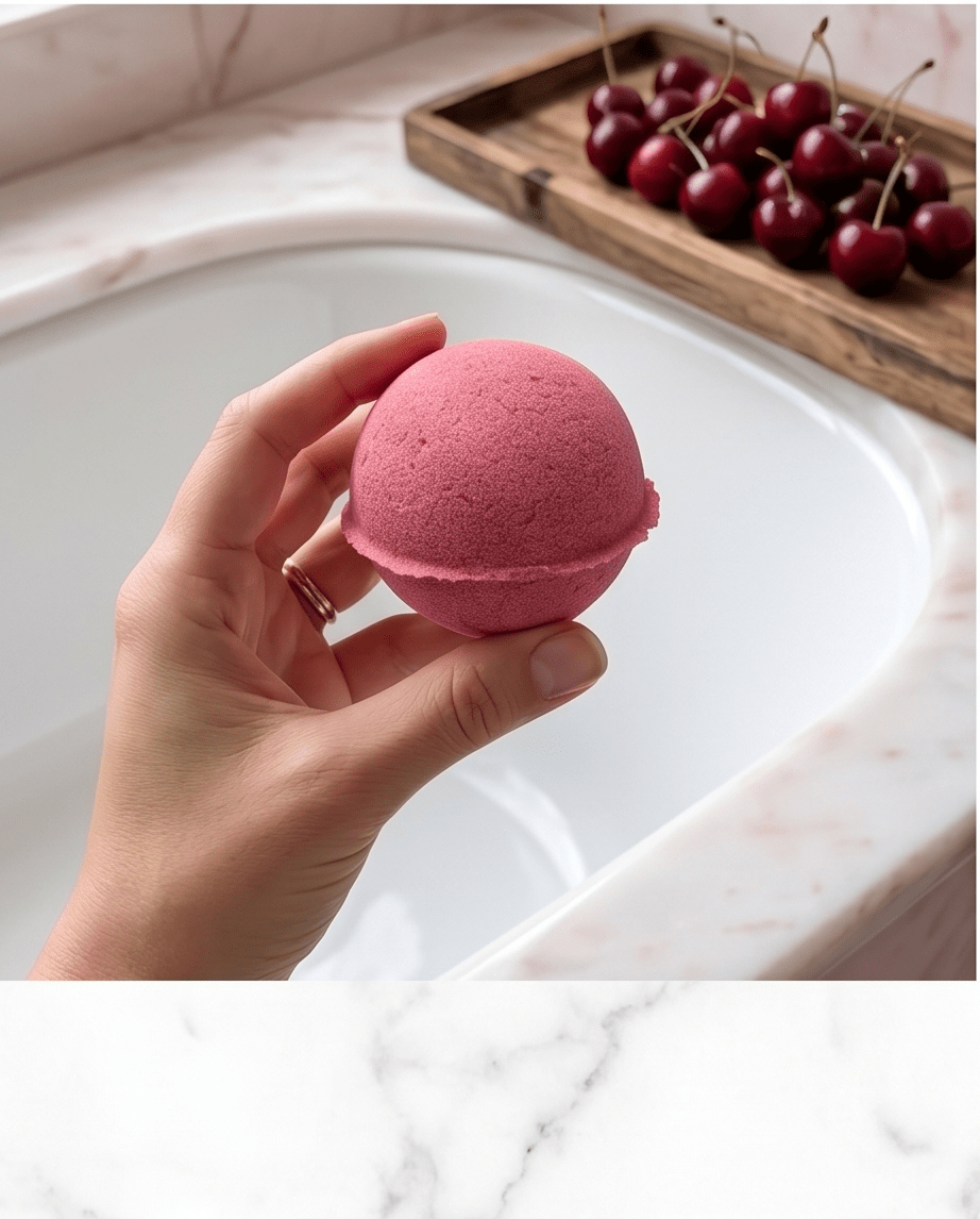 Cherry Bomb Bath Bomb Bombshell Cosmetics