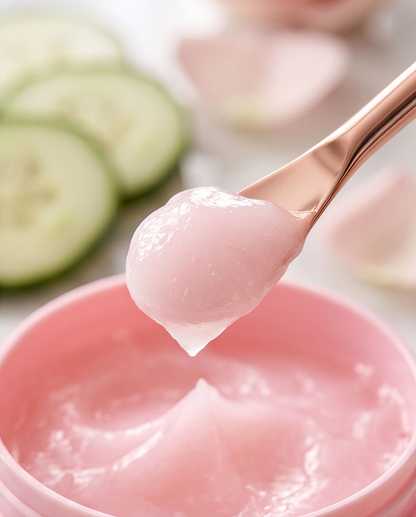Rose & Cucumber Light Cream Gel Moisturiser Bombshell Cosmetics