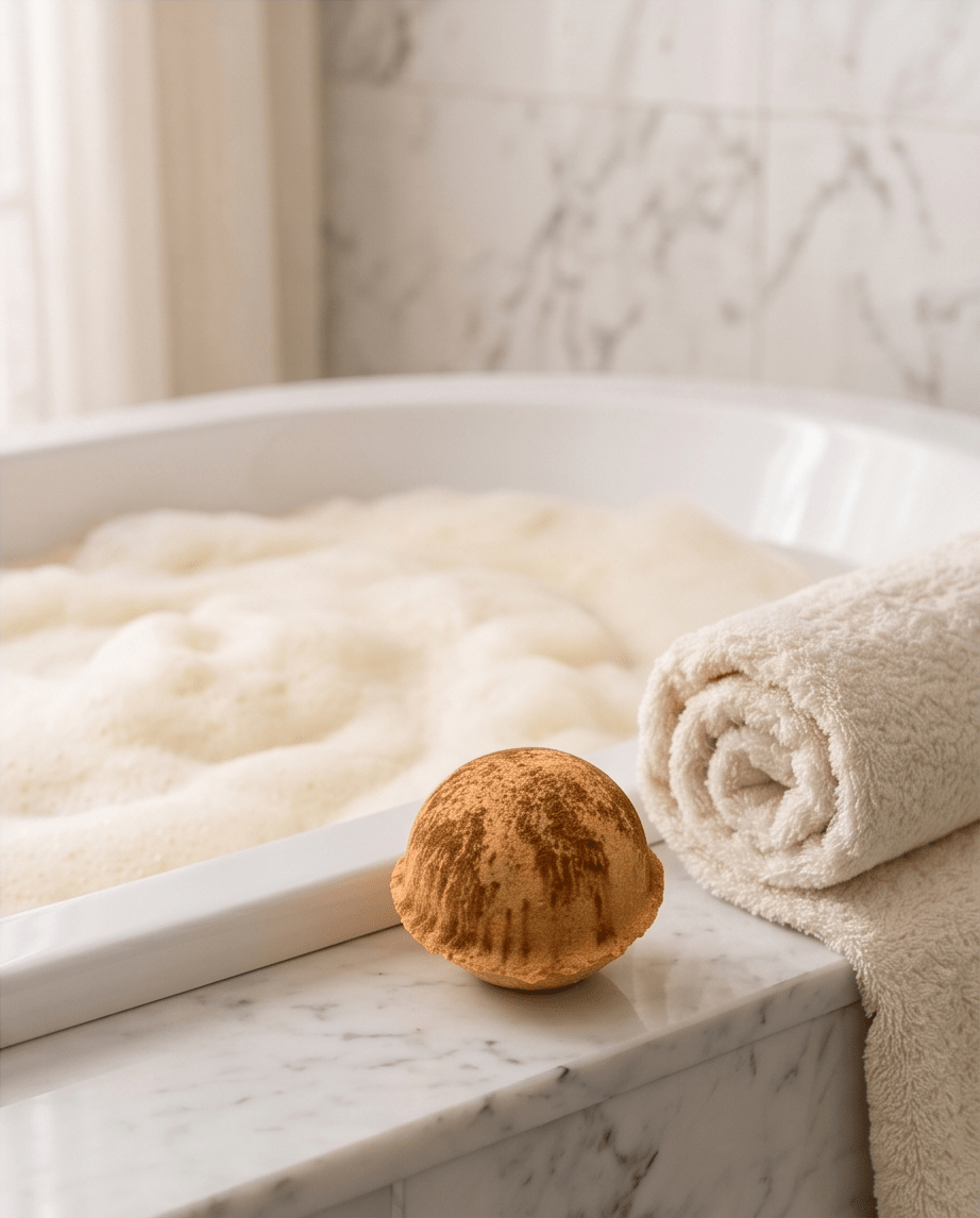 Coconut Cream & Oat Dream - Bath Bomb - Perfect for Sensitive Skin - Bombshell Cosmetics