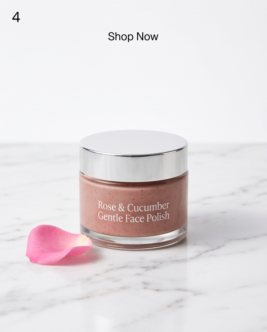 Rose & Cucumber Gentle Cream Face Polish | Cream Exfoliator for Soft, Radiant Skin Bombshell Cosmetics