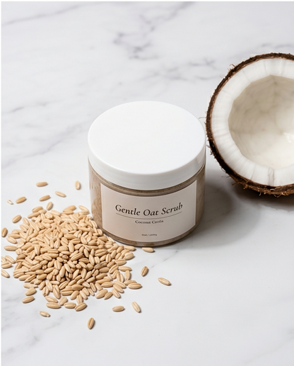 Coconut Cream Gentle Oat Face Scrub Bombshell Cosmetics
