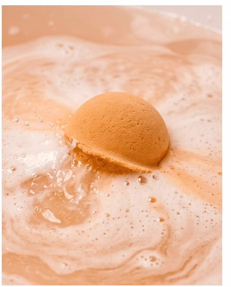 Peach Fuzz - Bath Bomb 🍑 - Bombshell Cosmetics