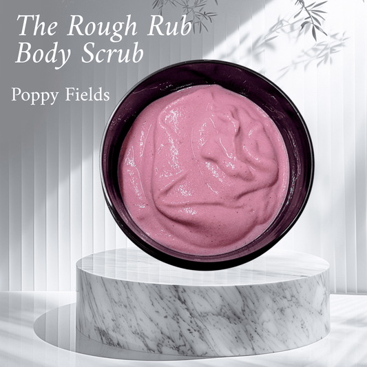 The Rough Rub Body Scrub - Poppy Fields - Bombshell Cosmetics