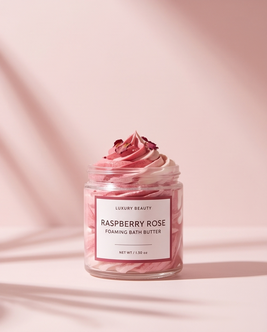 Foaming Bath Butter - Raspberry Rose Romance Bombshell Cosmetics