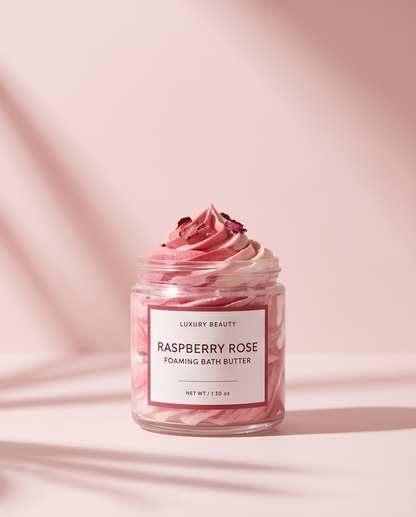 Foaming Bath Butter - Raspberry Rose Romance Bombshell Cosmetics