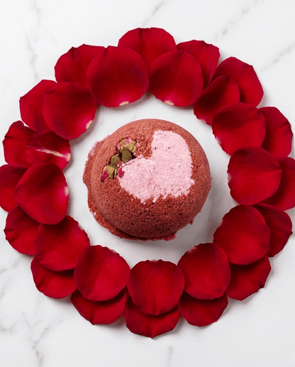 Raspberry Rose Romance - Bath Bomb Bombshell Cosmetics