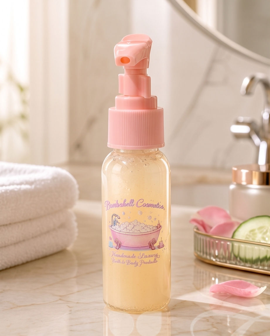 Rose & Cucumber Hydrating Face Serum | Hyaluronic Acid Serum for Soft, Radiant Skin Bombshell Cosmetics