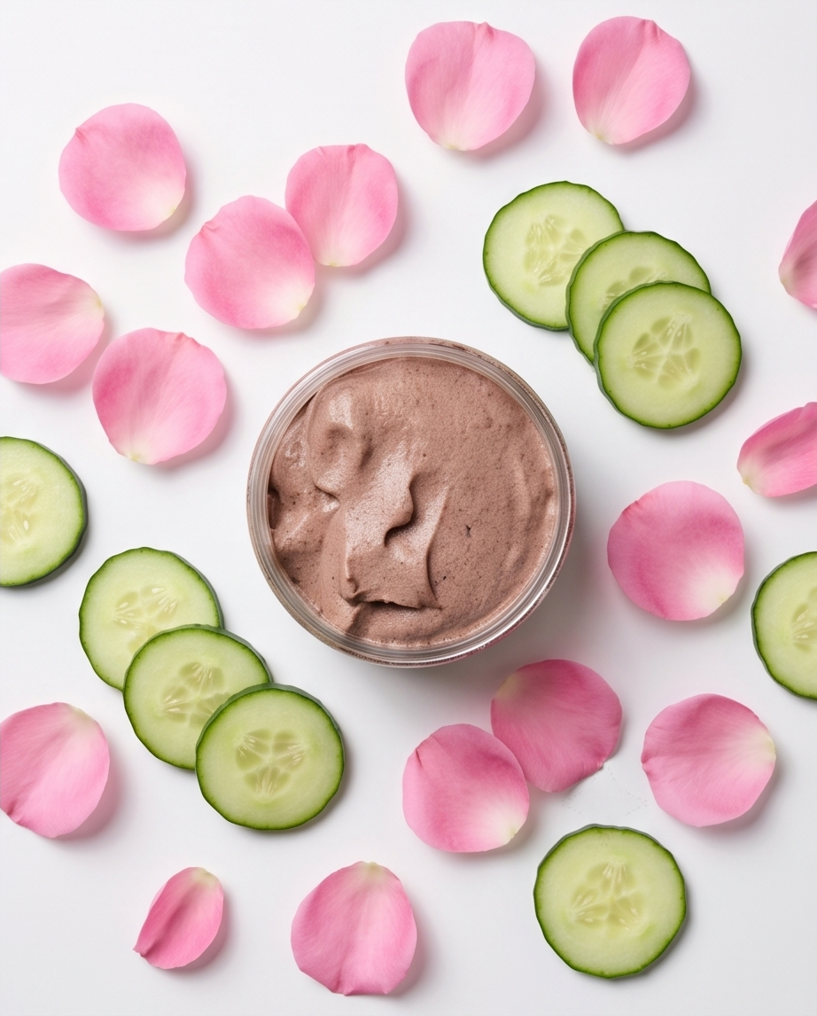 Rose & Cucumber Gentle Cream Face Polish | Cream Exfoliator for Soft, Radiant Skin Bombshell Cosmetics