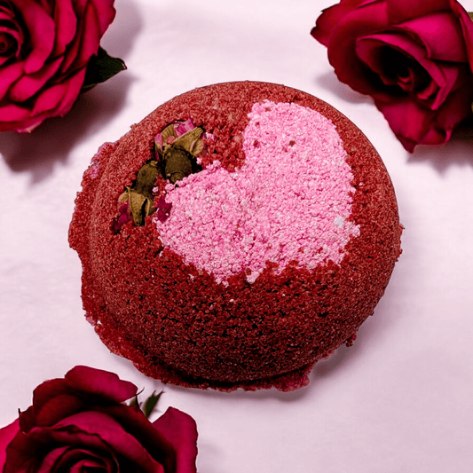 Raspberry Rose Romance - Bath Bomb - Bombshell Cosmetics