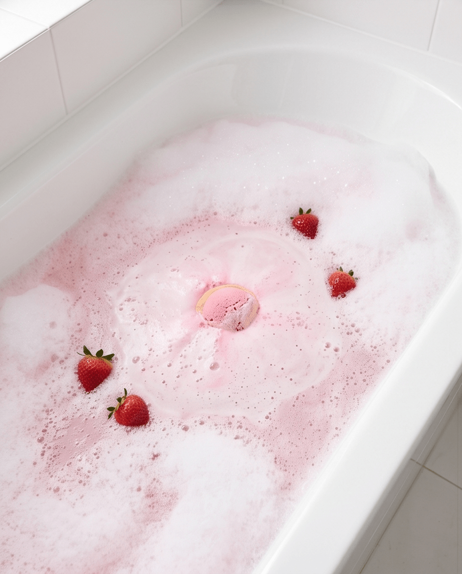 Strawberry Ice Cream - Bath Bomb - Bombshell Cosmetics